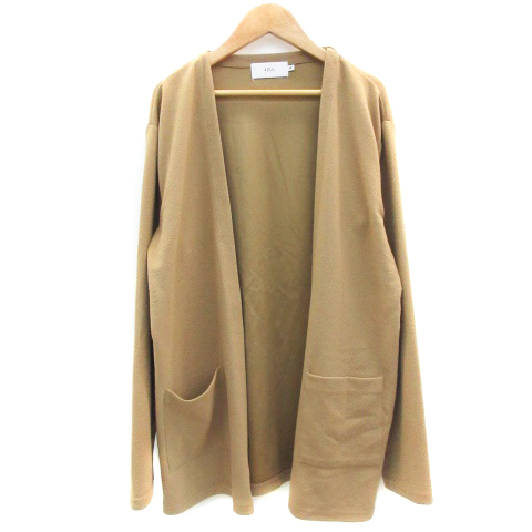  azur bai Moussy AZUL by moussy cardigan long height front opening M Camel /YM26 lady's 