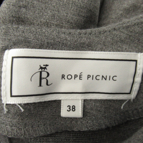 ロペピクニック ROPE Picnic カットソー 七分袖 ラウンドネック 無地 38 グレー /YK19 ■MO レディース_画像4