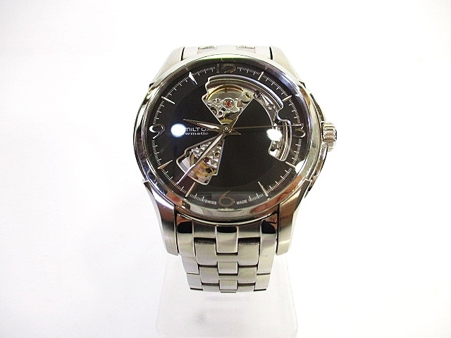 ハミルトン HAMILTON ジャズマスター ビューマチック オープンハート H325651 自動巻 腕時計 シルバー ブラック メンズ 