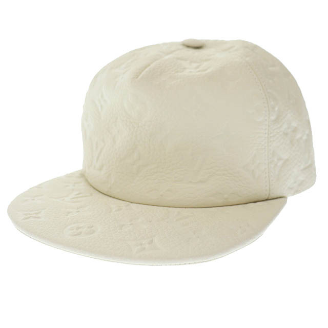 LOUIS VUITTON WHITE MONOGRAM LEATHER CAP / HAT VIRGIL ABLOH MP2321