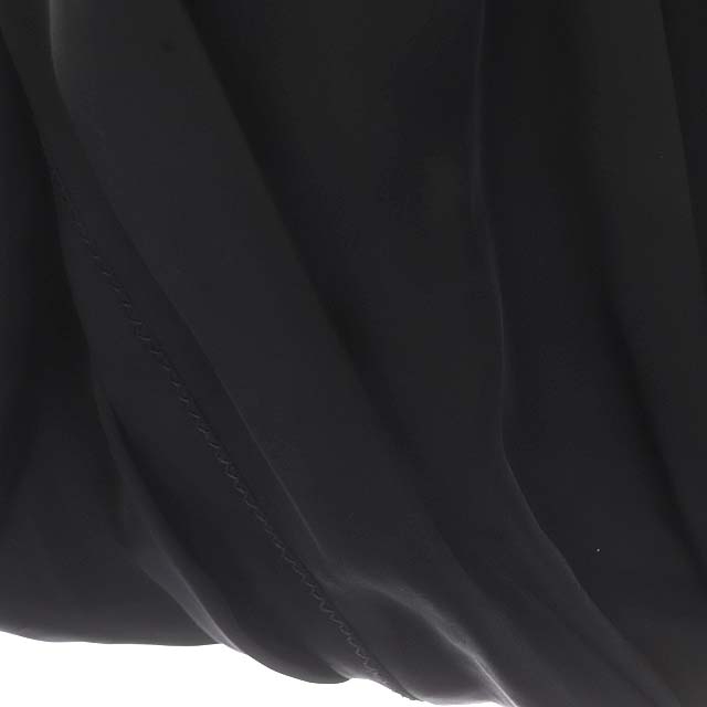 プラダ PRADA 刺繍サテンスカート バルーンスカート ひざ丈 42 黒 ブラック /DF ■OS レディース_画像8