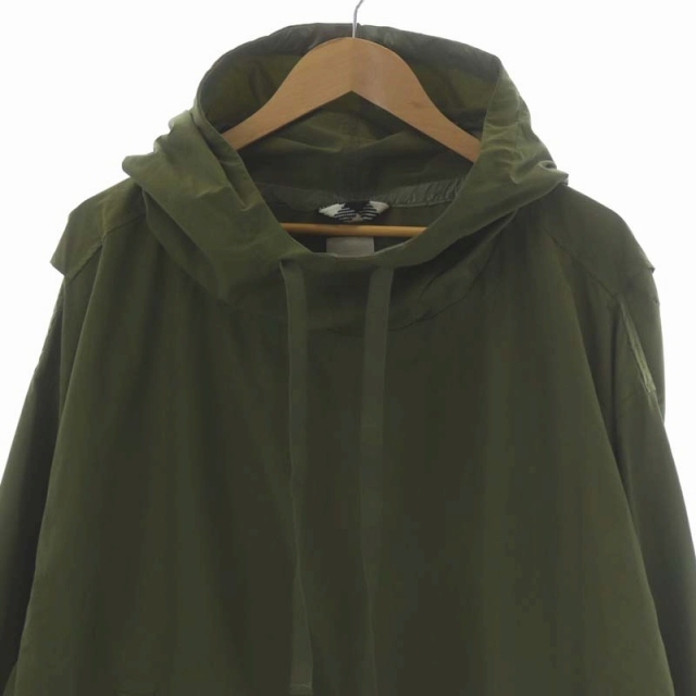 イエスタデイズ トゥモロウ YSTRDY'S TMRRW 20SS AGEING TAFFETA PHAT PARKA パーカー プルオーバー 長袖 ナイロン S カーキグリーン_画像4