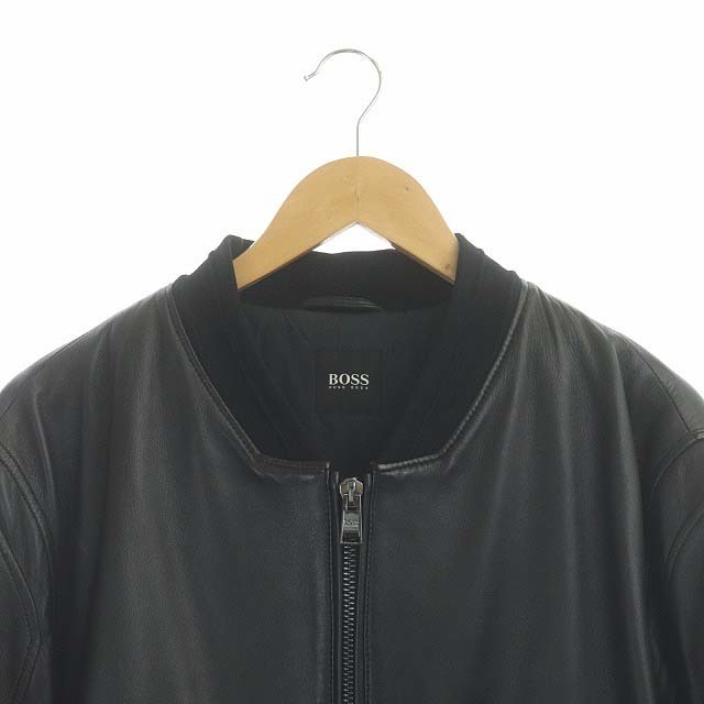 ヒューゴボス HUGO BOSS レザージャケット ブルゾン 羊革 ラムレザー