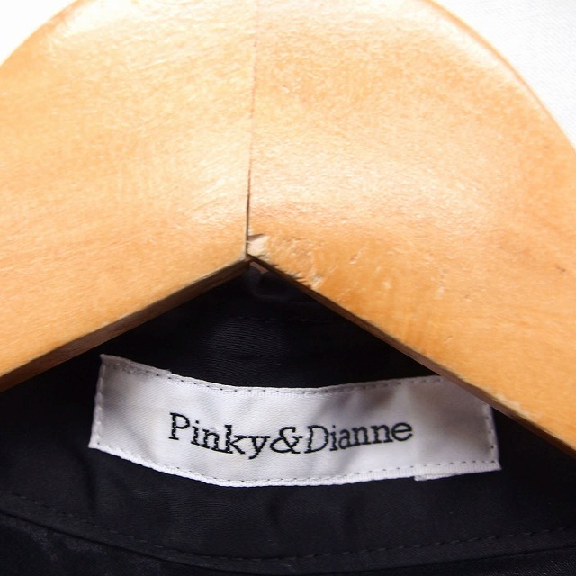  Pinky & Diane PINKY&DIANNE tailored jacket outer single plain silk . cotton cotton 38 black black /FT27 lady's 