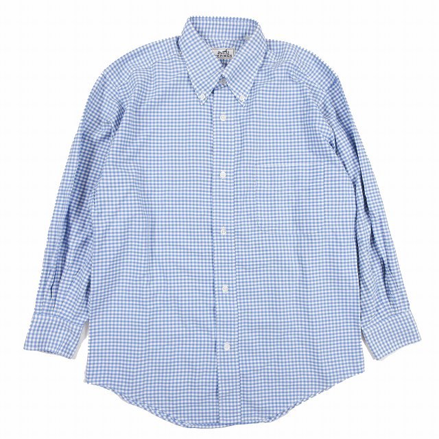 2023特価 美品 格子柄 34 シースルーシャツ 綿100 VEmrn-m23381120925