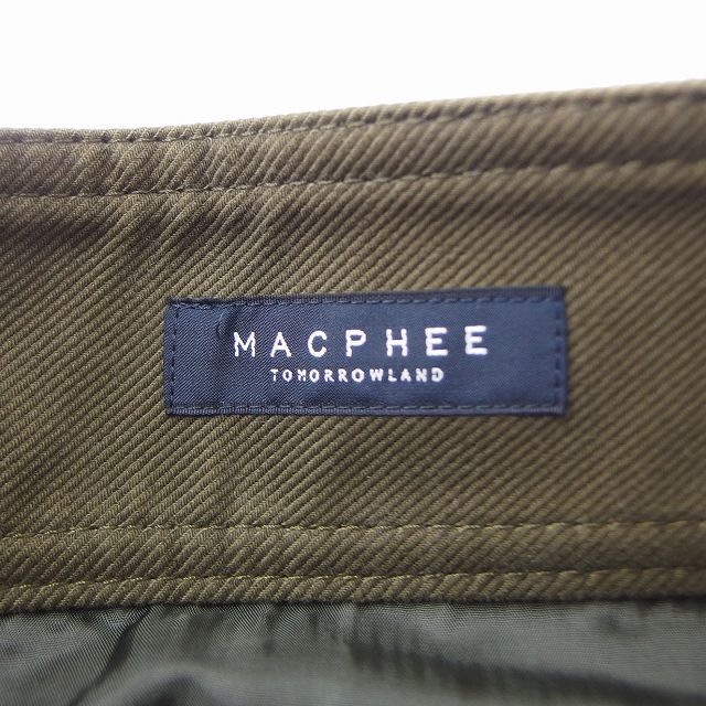  McAfee MACPHEE Tomorrowland юбка кнопка down шт. форма колено длина одноцветный хлопок хлопок 34 хаки /FT11 женский 