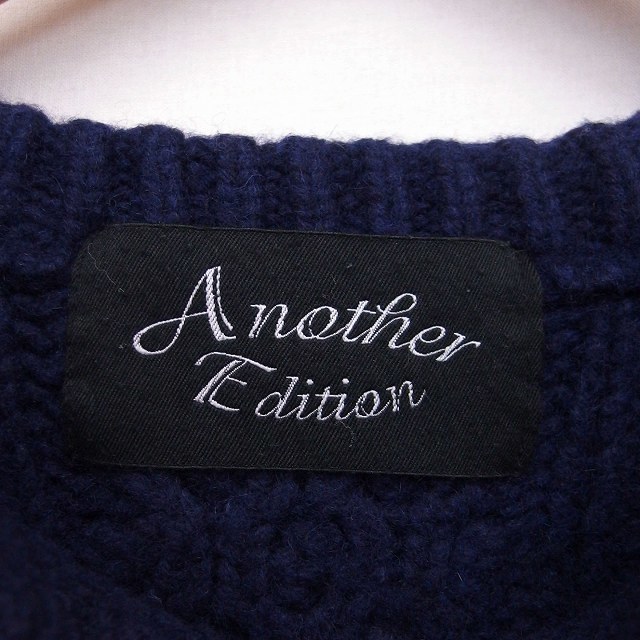  Another Addition ANOTHER EDITION Arrows свитер вязаный длинный рукав круглый вырез шерсть . Alain узор темно-синий темно-синий /HT23 женский 