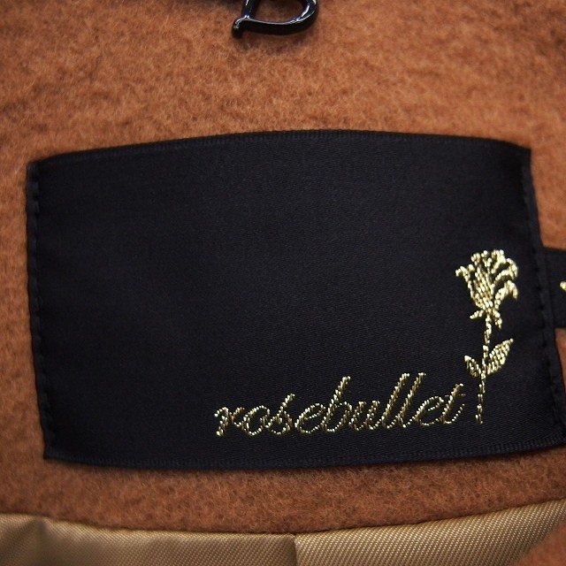  Rosebullet rosebullet no color coat outer middle fake fur wool chi-ta- pattern 1 tea Brown /NT21 lady's 