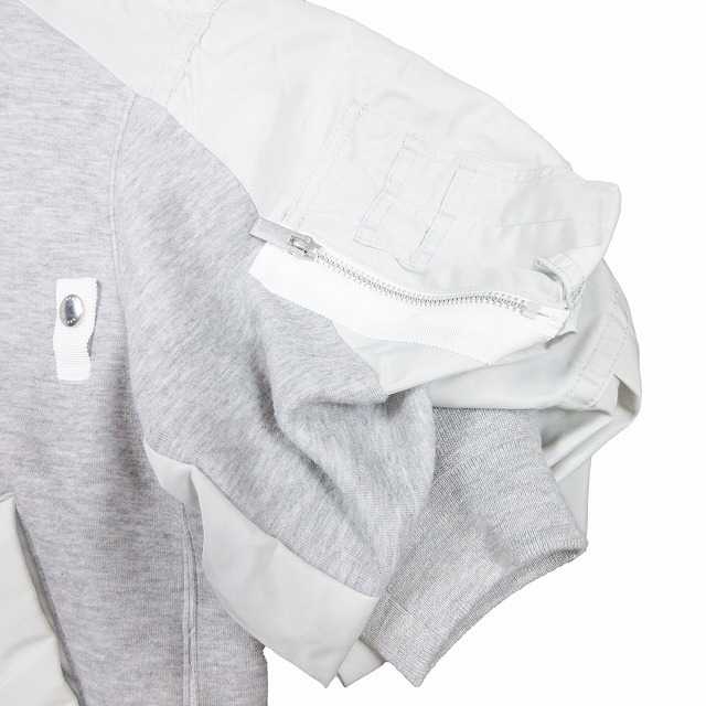 美品 22SS サカイ sacai MA-1 ドッキング ナイロン × スウェット