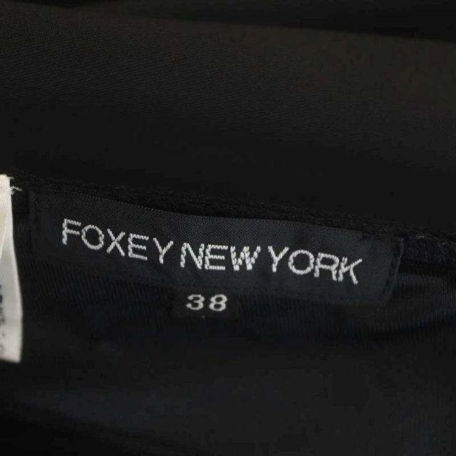 フォクシーニューヨーク FOXEY NEW YORK ワンピース ノースリーブ ひざ丈 38 チャコール 22641 /DF ■OS レディース_画像3