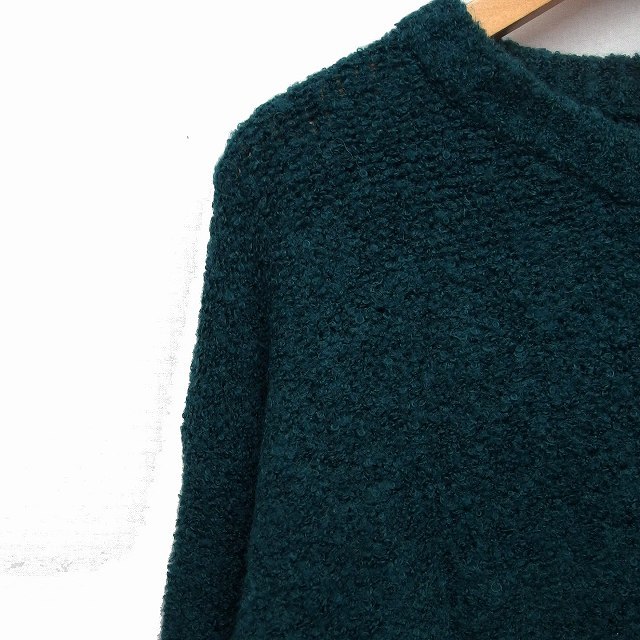  Lowrys Farm LOWRYS FARM вязаный свитер длинный рукав круглый вырез длинный длина одноцветный ....M зеленый зеленый /FT26 женский 