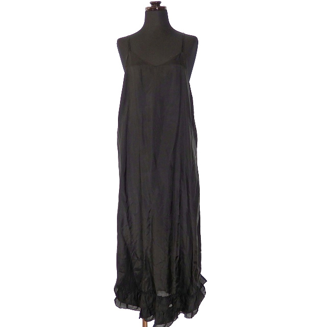 トーガ プルラ TOGA PULLA キュプラ ロングワンピース ドレス ONE ブラック 黒 日本製 TP61-FH517 レディース_画像1