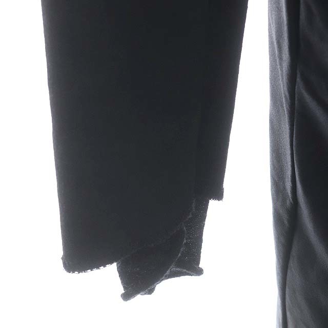 アイザックセラム ISAAC SELLAM レザー 切り替え デザイン ダウンコート 中綿コート アウター 36 黒 ブラック /DF ■OS ■SH レディース_画像6