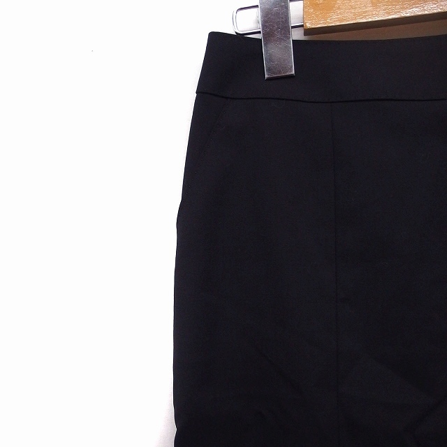 アンクライン ANNE KLEIN タイトスカート ひざ丈 裾タック 無地 ウール 小さいサイズ 5 ブラック 黒 /FT32 レディース_画像5