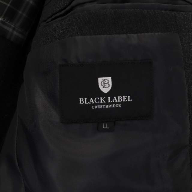 ブラックレーベルクレストブリッジ BLACK LABEL CRESTBRIDGE テーラードジャケット チェック背抜き 2B LL ダークグレー /AA メンズ_画像3