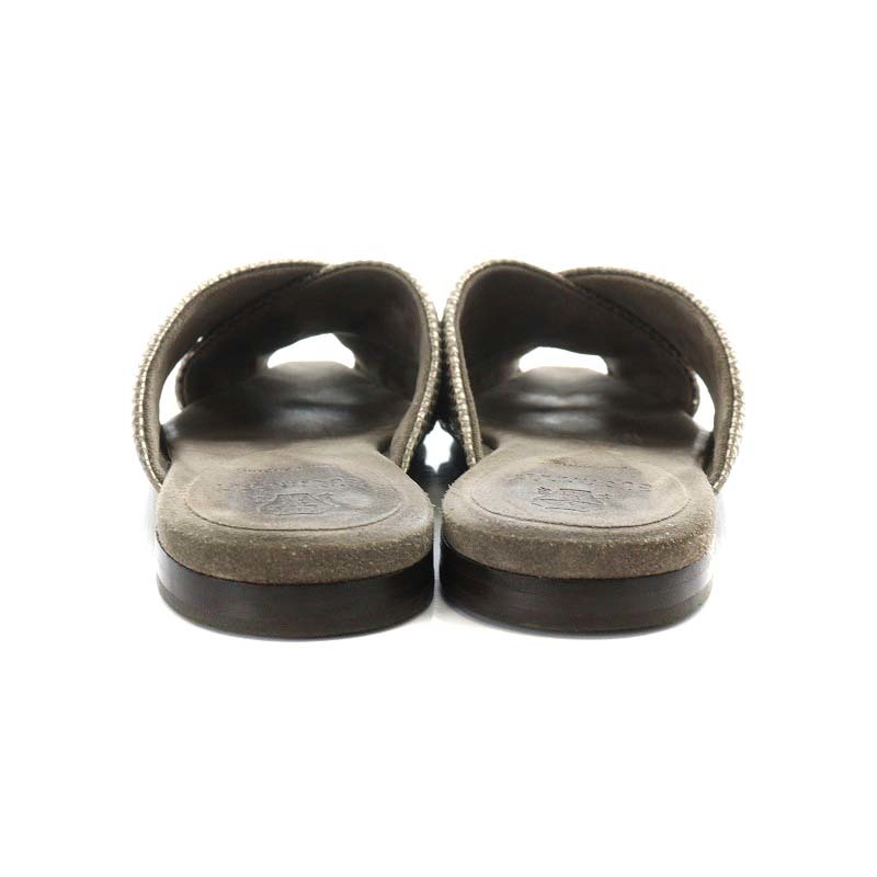 ブルネロクチネリ BRUNELLO CUCINELLI サンダル ミュール レザー 37