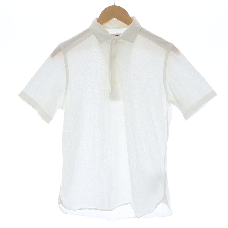 gi Rover GUY ROVER Beams BEAMSkanoko One-piece color polo-shirt short sleeves M white white /SI49 men's 