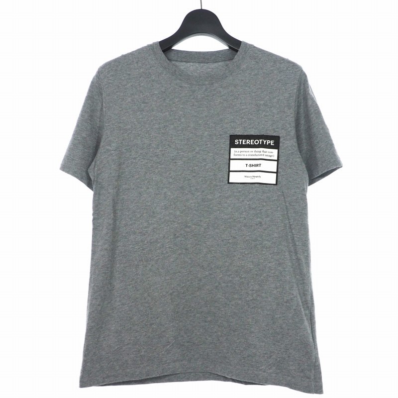 【おまけ付】 メゾンマルジェラ Maison メンズ S23594 S50GC0609 グレー 46 カットソー 半袖 ステレオタイプＴシャツ Tshirt Stereotype 20SS Margiela 半袖Tシャツ