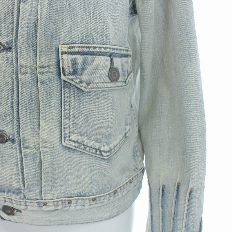 未使用品 ダブルアールエル RRL ラルフローレン Gジャン ジージャン デニムジャケット コンチョボタン 春アウター 1 S 青 レディース