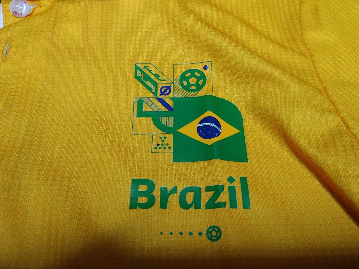 【新品未使用】2022年 サッカー FIFAカタールワールドカップ ブラジル代表ポロシャツSサイズ