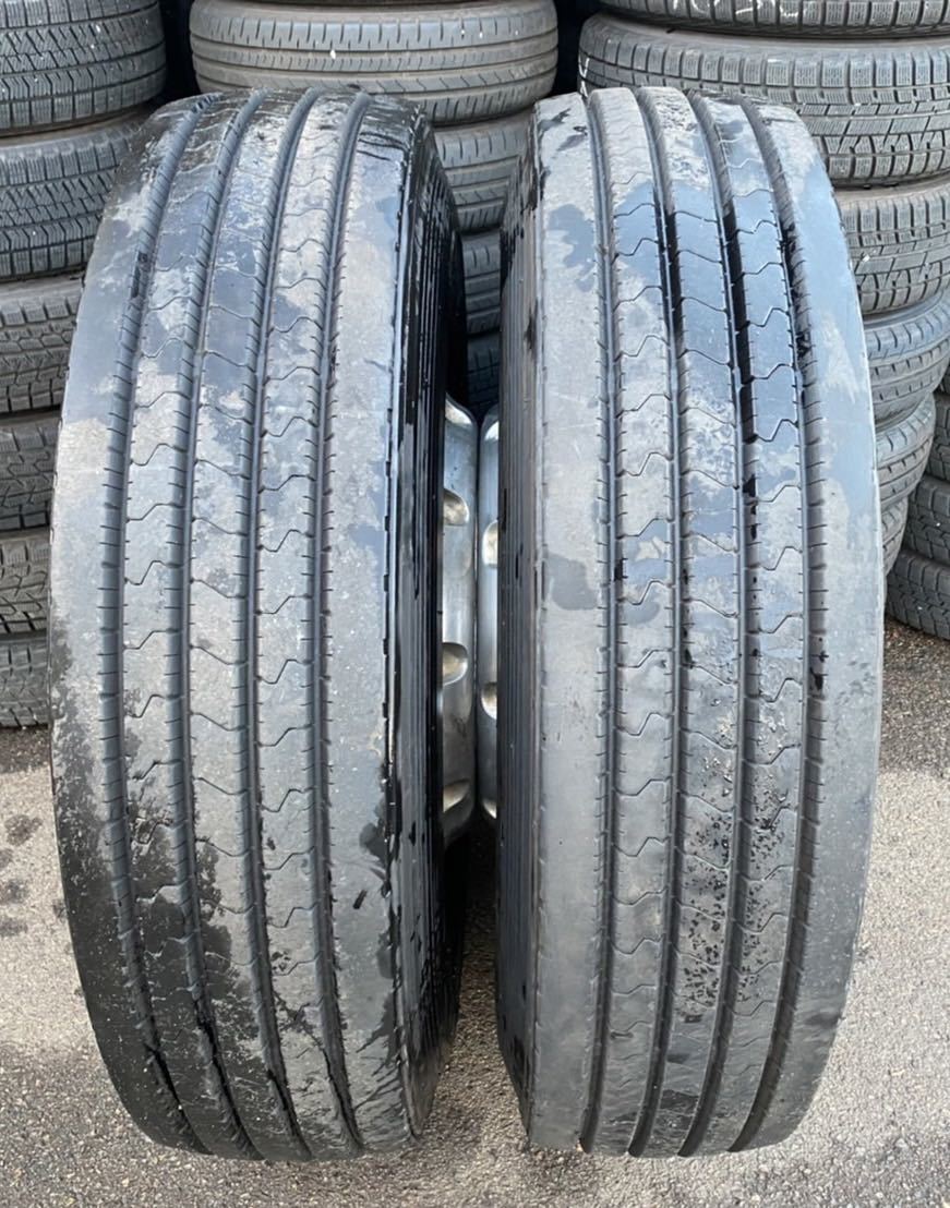 12R22.5 アルミホイールヨコハマSUPER STEEL RY237 12.5mm 2019年 6本セット 大型バス_画像2