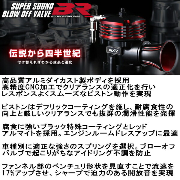 BLITZスーパーサウンドブローオフバルブBR 大気開放リリースタイプ JF1/JF2ホンダN-BOX S07Aターボ用 11/12～17/9_画像2