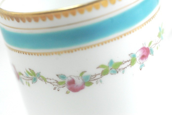 アンティーク　1872年　ミントン　美しいミントンブルーのカップ(l-56)【郵パック発送　送料無料】