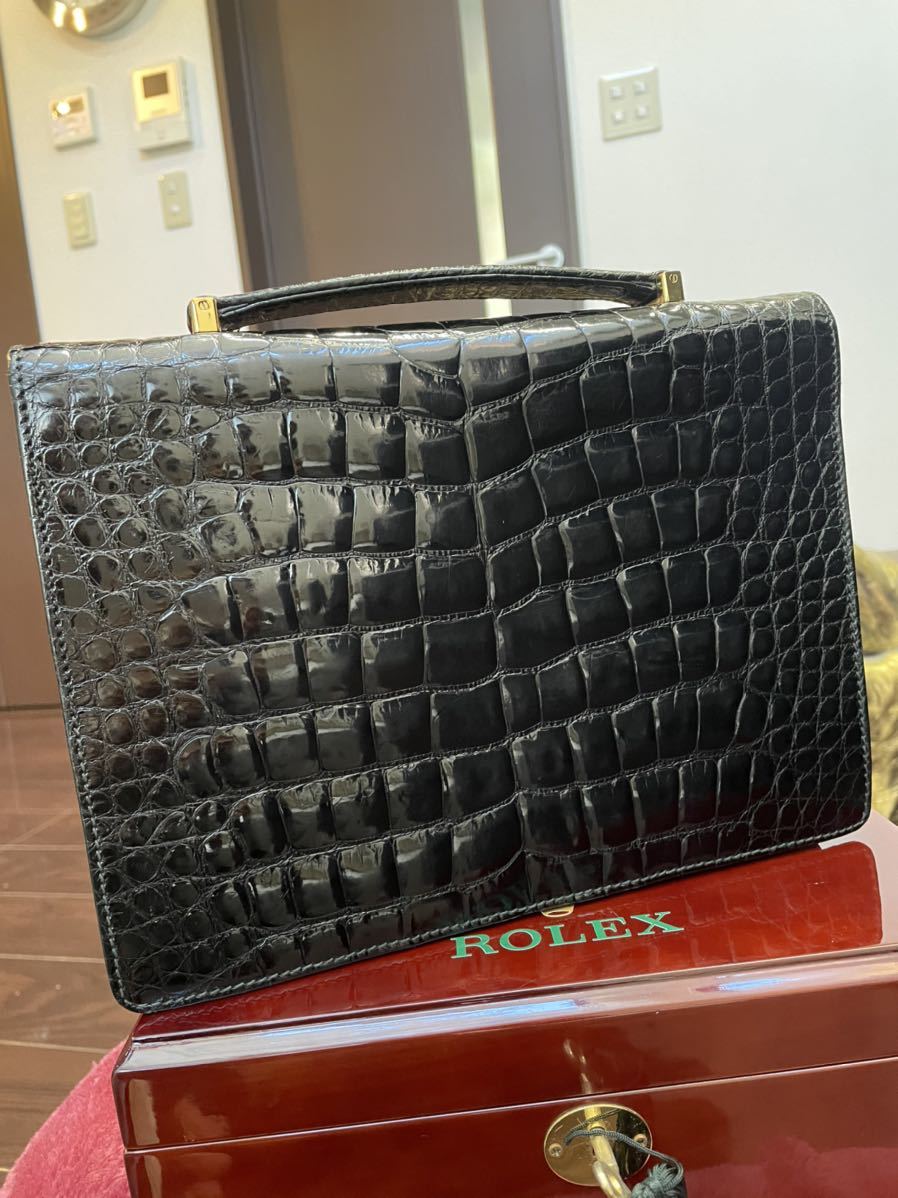 超美品 sant´agostino イタリア製 オーストリッチ 老舗 定価30万