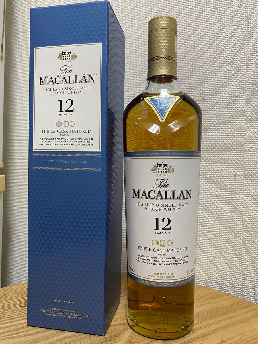 MACALLAN マッカラン12年 シングルモルト トリプルカスク 箱付き