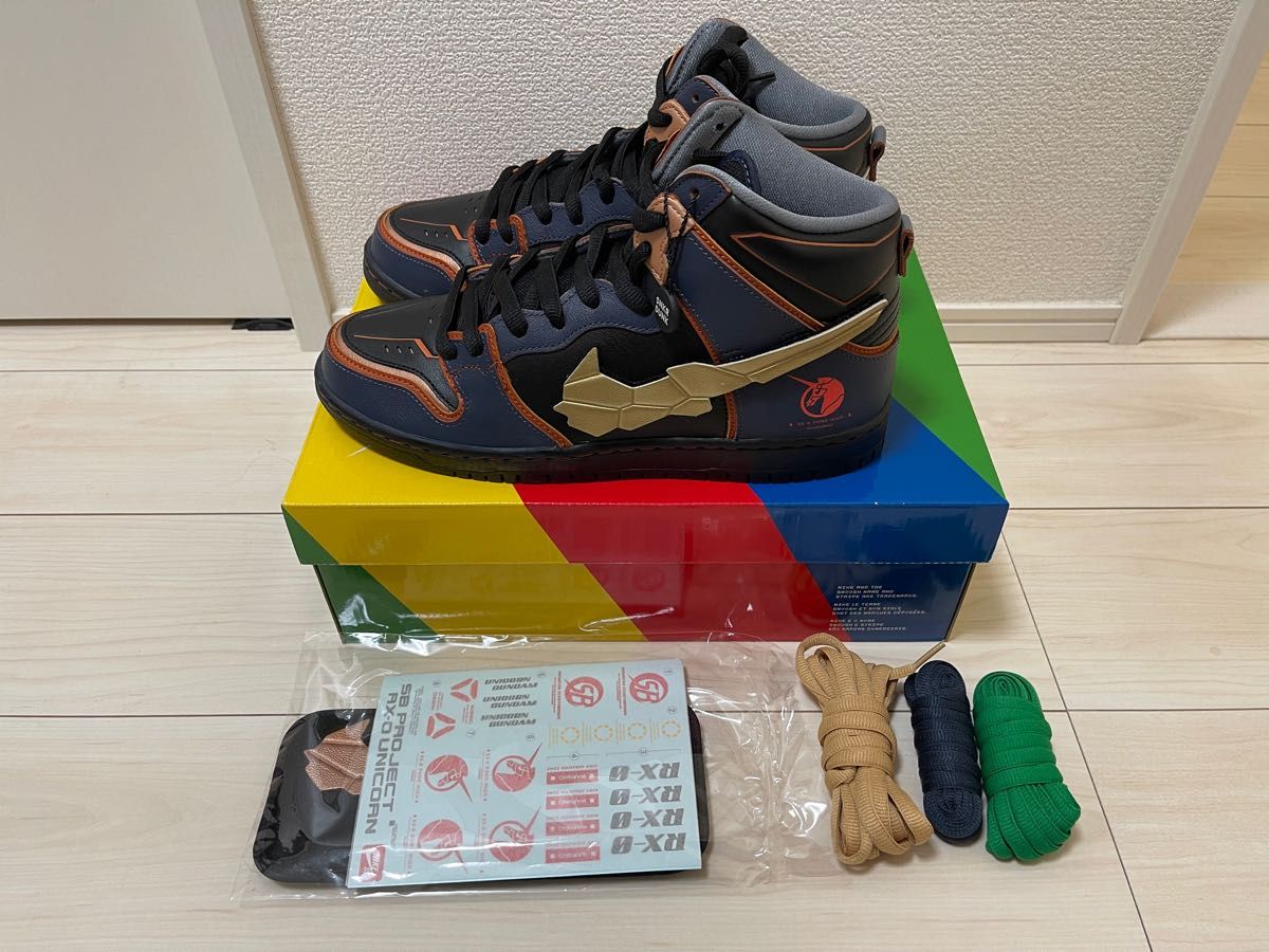 NIKE SB DUNK HIGH PRO QS ガンダム　ユニコーン　バンシィ　プラモ　4点セット　新品　28cm