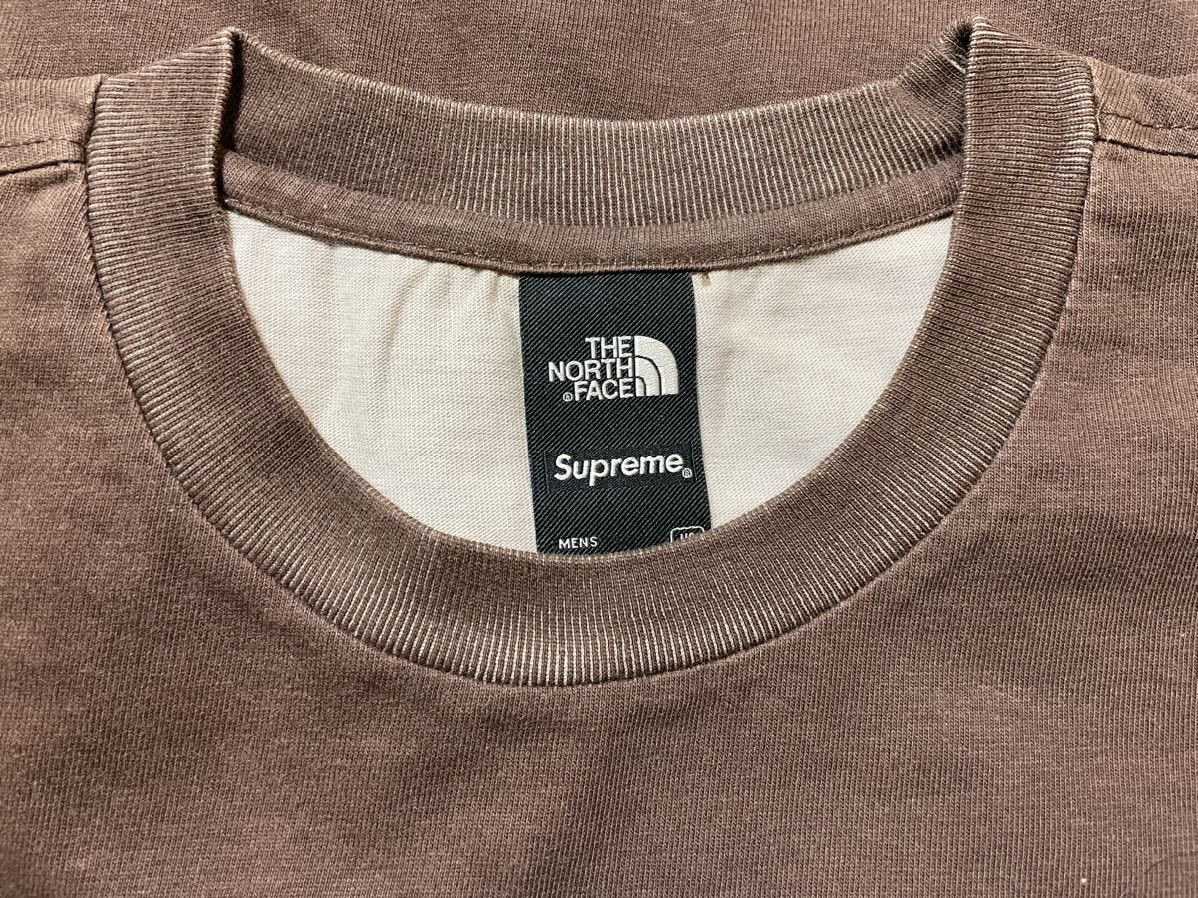 XL Supreme/The North Face Pigment Printed L/S Top Brown 22FW シュプリーム ノースフェイス ピグメント プリンティド ブラウン ロンT_画像5