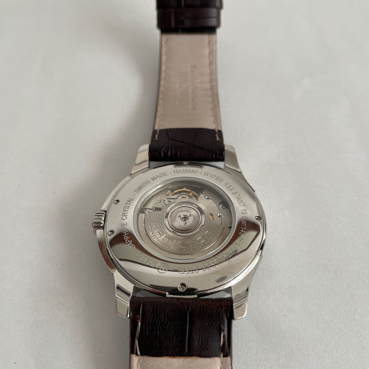 ハミルトン ジャズマスタートラベラー GMT H32585551 ダークブラウン メンズ腕時計 42mm 自動巻き 未使用