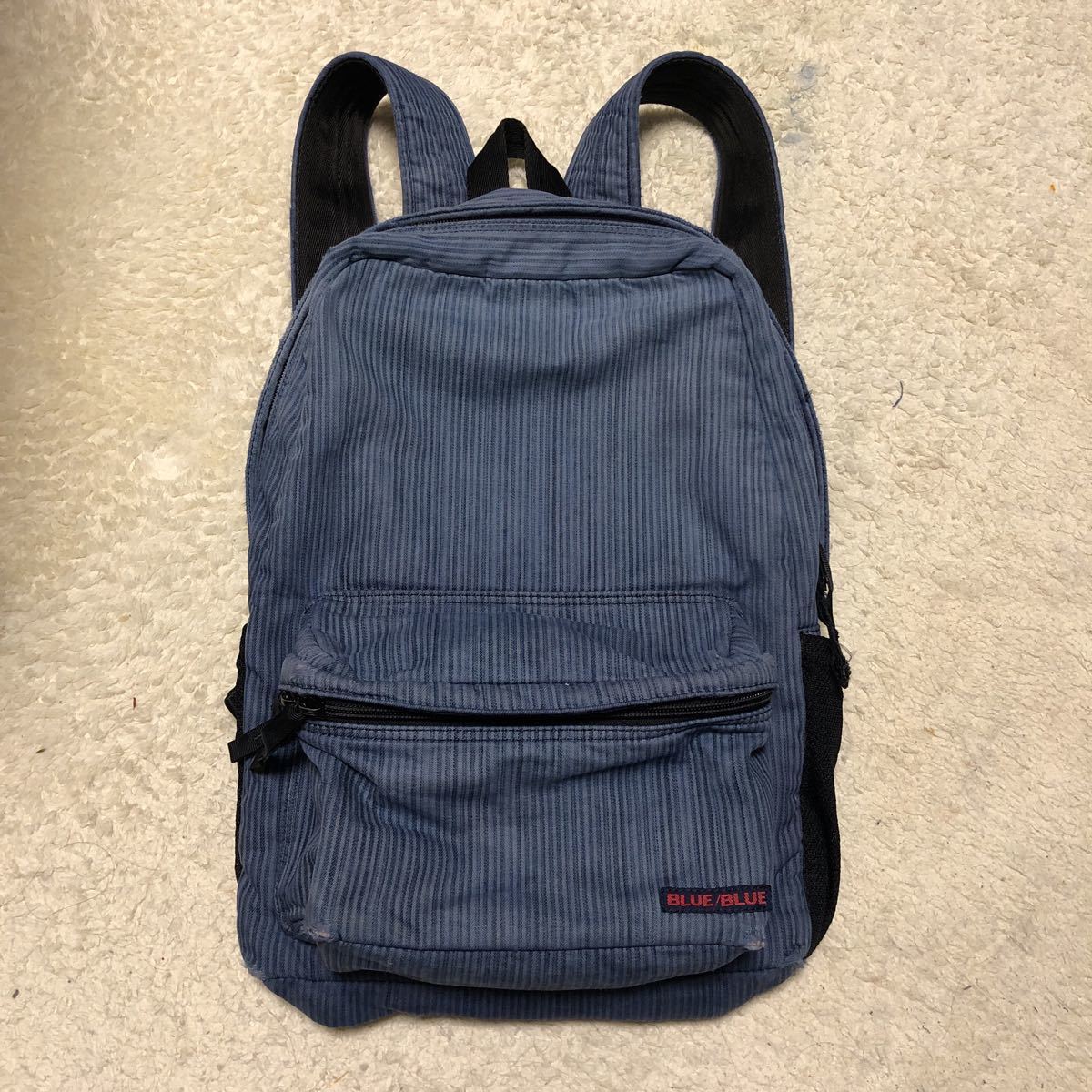 希少ハリウッドランチマーケットブルーブルーデニムヒッコリーデイパックバックパックマルチバッグリュックサック大容量