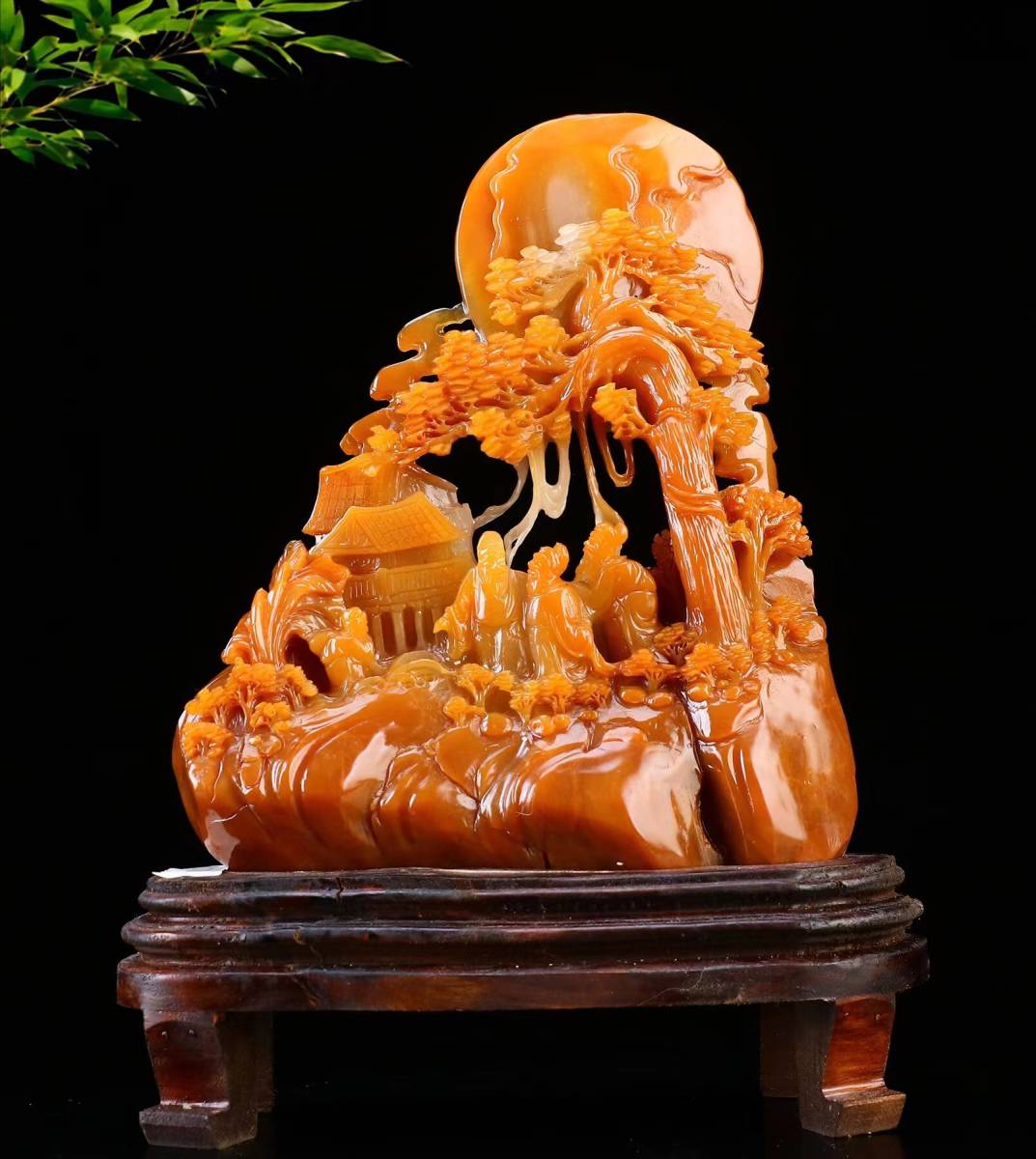 福祿寿 中国美術 高さ16cm 石彫刻 置物 古美術 骨董品-