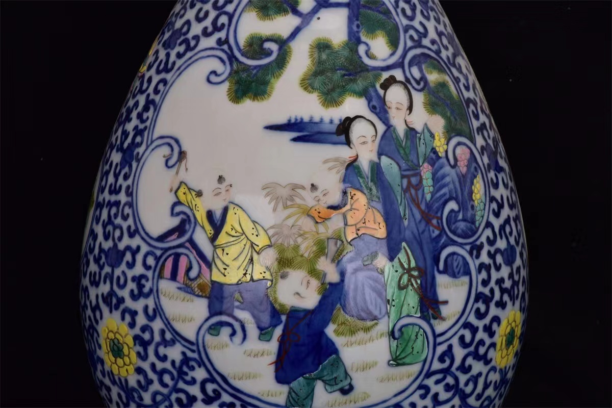 ヤフオク! - 旧蔵 古美術 中国古玩 大清乾隆年製款 青花纏枝...