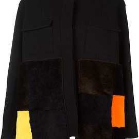 HACHE リアルファーポケット ノーカラーコート ベージュ 新品