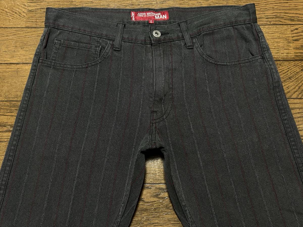 ※JUNYA WATANABE MAN COMME des GARCONS Levi's ジュンヤワタナベコムデギャルソンリーバイスWL-P205ストライプデニム日本製グレーBJBB.AA_画像6