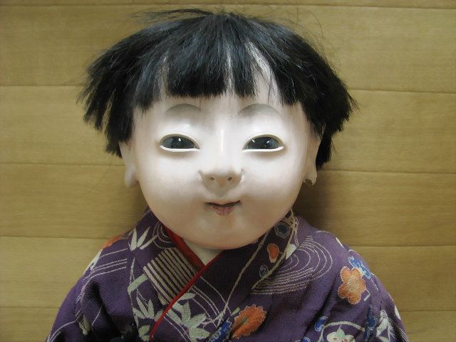 33. 古い 市松人形 日本人形 作者不明 男の子 全長約54㎝ 縮緬 33. 古い 市松人形 日本人形 作者不明 男の子 全長約54㎝ 縮緬