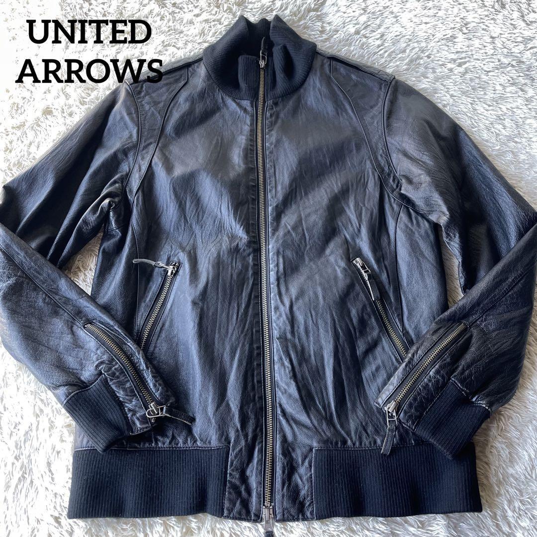 希少】UNITED ARROWS ライダース レザージャケット 極上ピッグレザー