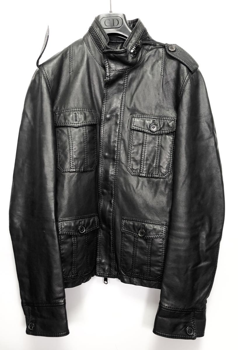 エントリー最大P14倍以上 Dior homme 05aw ミリタリー レザー