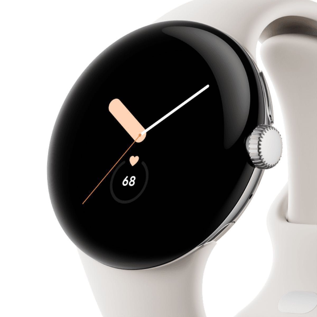Google Pixel Watch LTEモデル Polished Silver ケース / Chalk