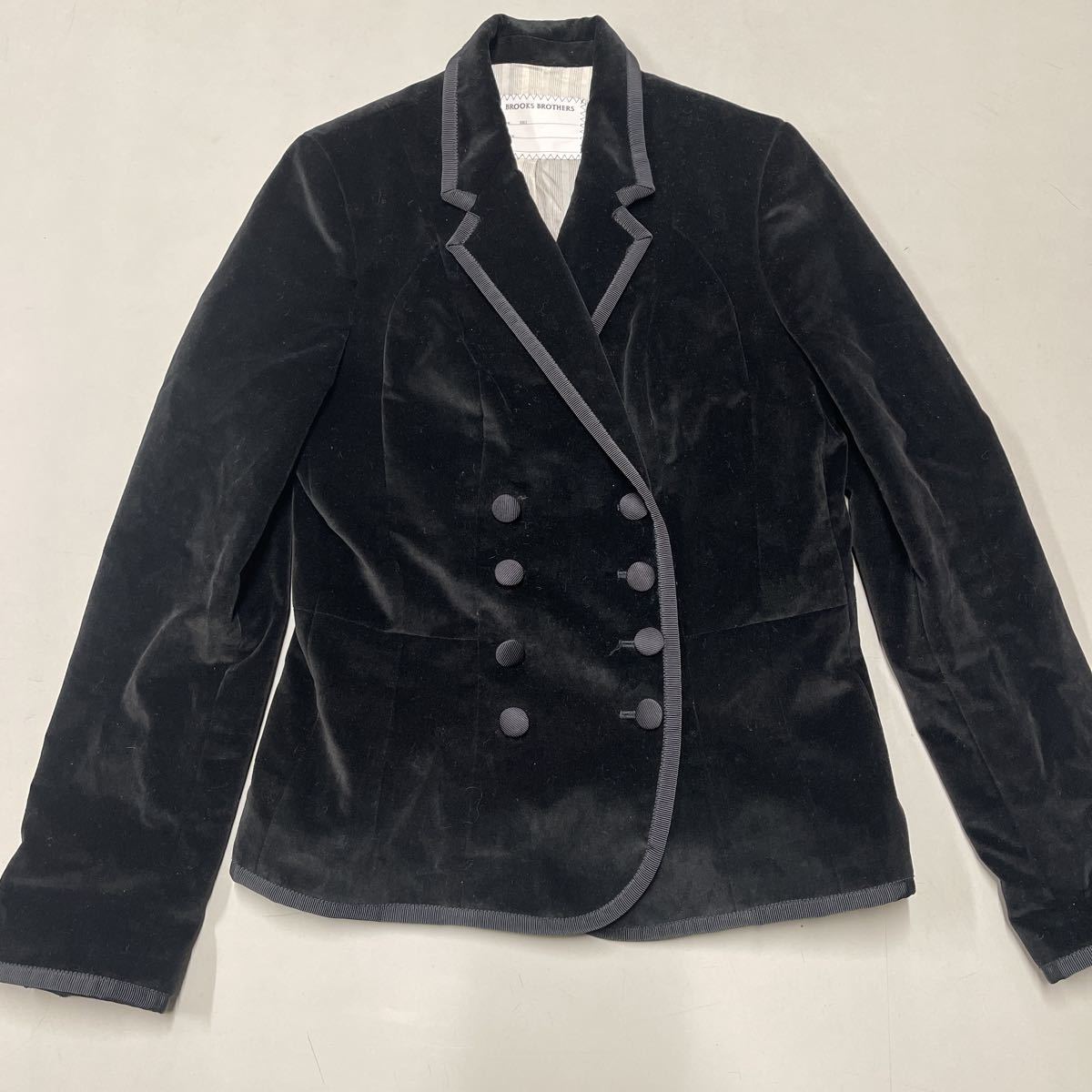 BROOKS BROTHERS ブルックスブラザーズ ベロアジャケット レディース 黒 ブラック ナポレオンジャケット