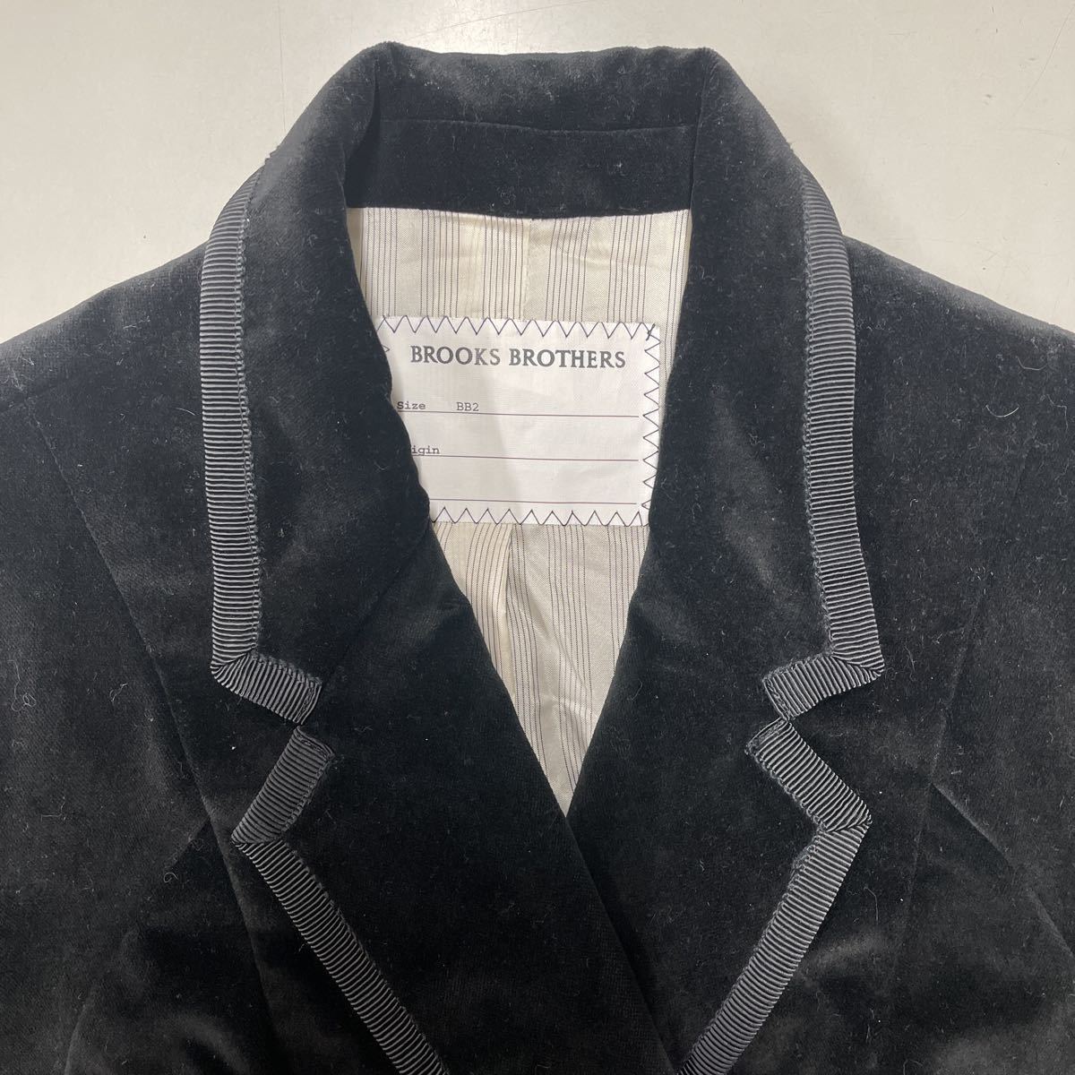 BROOKS BROTHERS ブルックスブラザーズ ベロアジャケット レディース 黒 ブラック ナポレオンジャケット