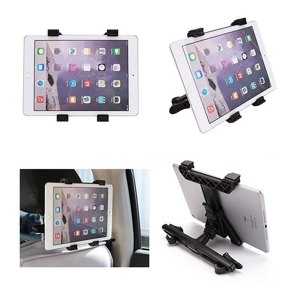 iPad アイパッド 車 アクセサリー ヘッドレスト 用 タブレット マウント ホルダー セット 挟む 取付固定 後部座席 車載 ネックレ_画像4