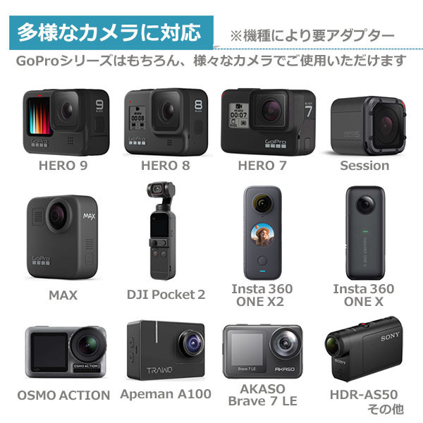 GoPro ゴープロ アクセサリー ショート スクリュー ネジ くびれ タイプ パーツ アクションカメラ ウェアラブルカメラ 固定 万能 