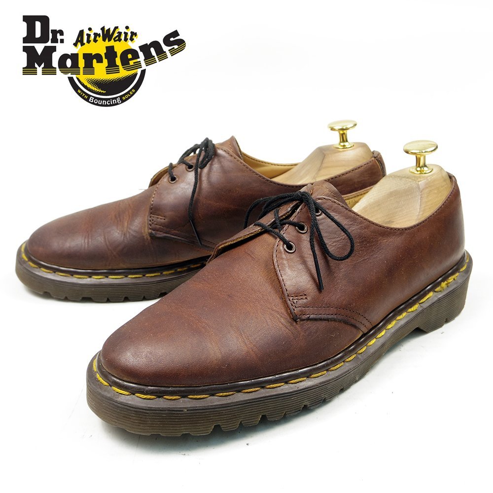 【正規品】 イングランド製　UK7　Dr.Martens　ドクターマーチン　3ホール　レザーシューズ　革靴　マーチン　ダークブラウン　英国/U6493 UK7