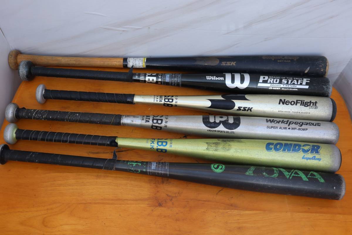 C6061 K L　Pro Staff JB-82WP / NeoFlight RB NFN14050/World pegasus WP-80MP/leaquechamp BBT16AR/CONDOR サイズ色々 6本 バット_画像1