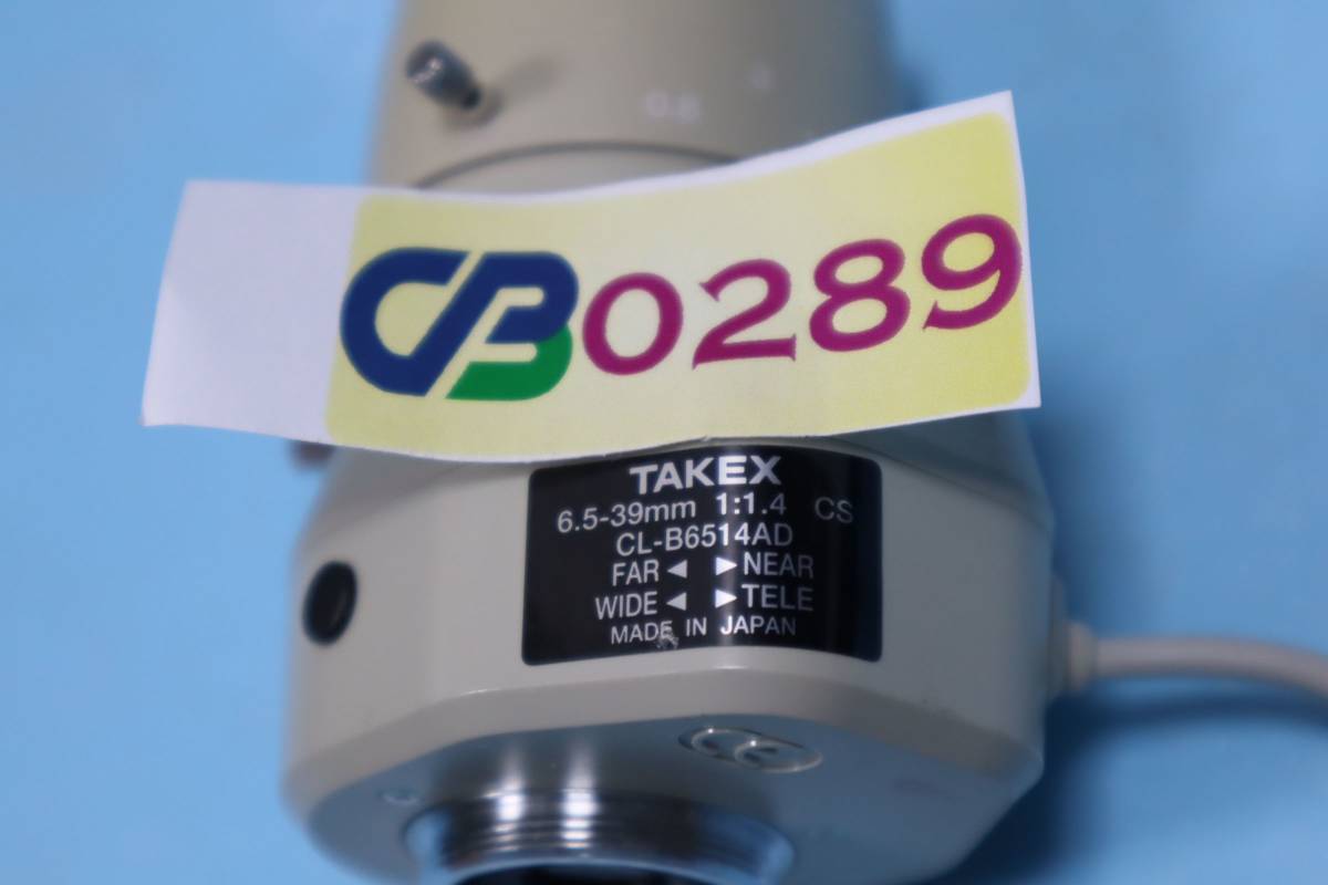 CB0289 K TAKEX 6倍バリフォーカルレンズ CL-B6514AD 中古　焦点距離f＝f＝6.5～39mm　タケックス　竹中エンジニアリング　定価：５万以上