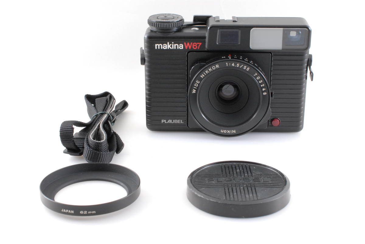 [ beautiful goods guaranteed operation verification settled ]Makina W67 Medium Format Camera Body w/ Hood + Strap Q2050@QK