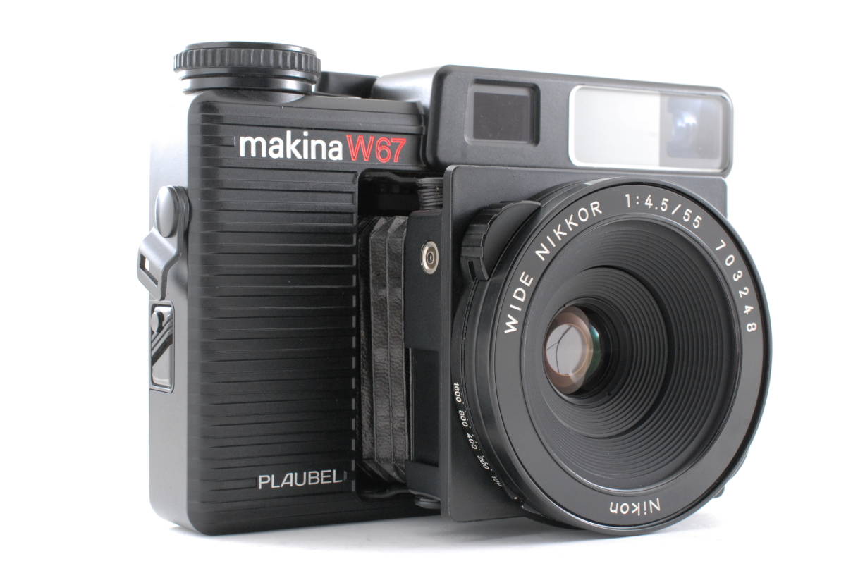 [ beautiful goods guaranteed operation verification settled ]Makina W67 Medium Format Camera Body w/ Hood + Strap Q2050@QK